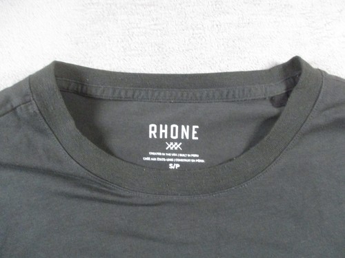 Rhone Shirt Mens Small Black Long Sleeve Performance Crewneck Athletic Tee Top - Picture 5 of 13
