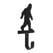 Black Metal Sasquatch Big Foot Wall Hook Key Towel Coat Robe Door Leash Hanger