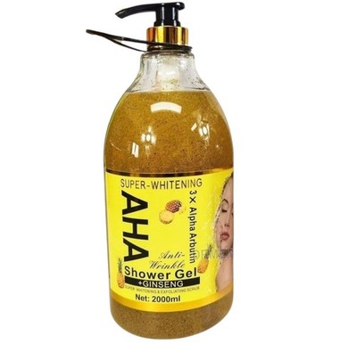 AHA Strong Skin Brightening Shower Gel Exfoliating Body Wash, 2000ml [USA Stock]