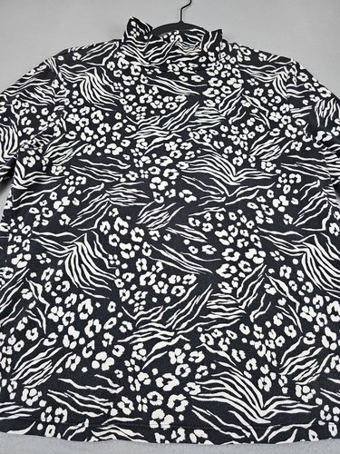 Top Anthropologie cuello alto manga larga talla grande mezcla de algodón - Imagen 2 de 8