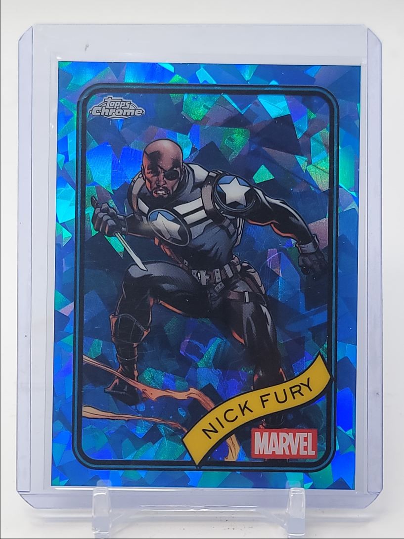 NICK FURY 2025 TOPPS CHROME MARVEL SAPPHIRE REFRACTOR #193 A Q4094