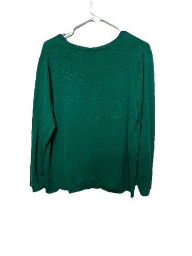 Maglione maglione leggero J. Jill taglia XL verde lino cotone - Foto 4 di 8
