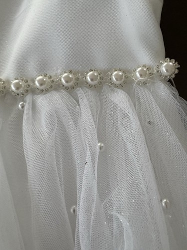 American Princess White Dress Size 4t formal party pearl beaded princess bride - Picture 6 of 15