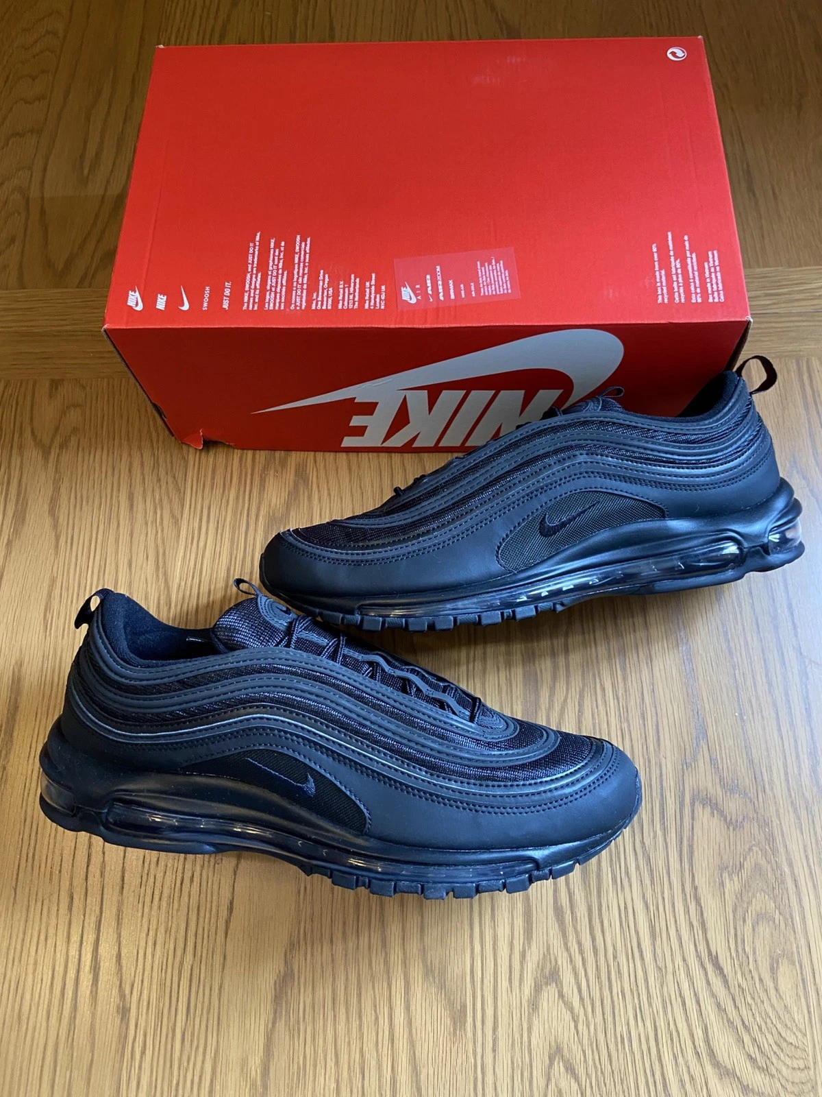 Nike Air Max 97 ‘Triple Black’ - Size UK 13 - BQ4567-001 No Box Lid - Men’s New