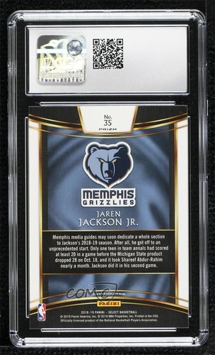 2018-19 Select Concourse Silver Prizm Jaren Jackson Jr CGC 10 Gem Mint Rookie RC - Picture 2 of 3