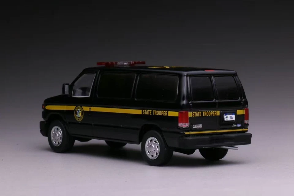 Ford E350 596 Modelo 1:64 Negro Policía de la Ciudad de Nueva York Diecast Car Edición Limitada Foto 3 de 4