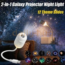 2in1 Galaxy Projector Night Light, 360 Rotating Design USB Portable Night Light