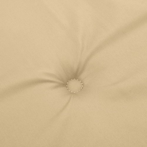 Cojines silla respaldo alto 6 uds tela beige melange 120x50x4cm - Imagen 8 de 11