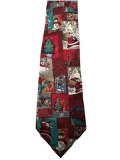 Santa Claus Tie Tree Christmas Presents snowman red
