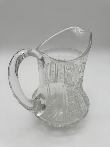 Jarra jarra de colección checa con patrón de encaje reina cristal plomo corte bohemia - Imagen 7 de 12