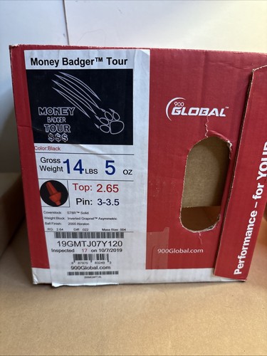 Palla da bowling 900 Global 2019 AFTER DARK nera non forata 14 libbre *leggi* - Foto 7 di 9