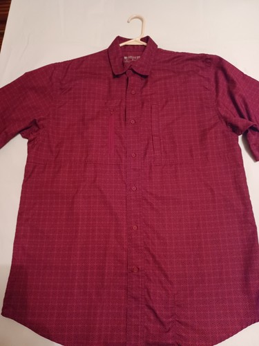 Ariat Tek Shirt Mens Medium Red Geometric Vented Performance - Bild 2 von 7