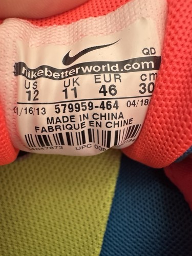 Nike Free 5.0 579959-464 Blau Pink Laufschuhe Turnschuhe Herren Größe 12 - Bild 7 von 11