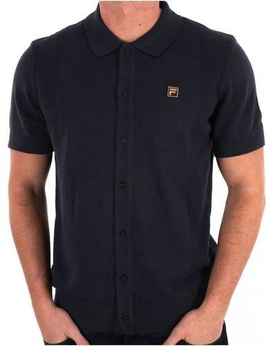 Fila Gold Pointelle Knit Shirt Black - Picture 2 of 3