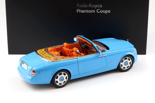 1:18 Kyosho Rolls Royce Phantom Drophead Coupe Blu Chiaro KS08871BL - Foto 3 di 5