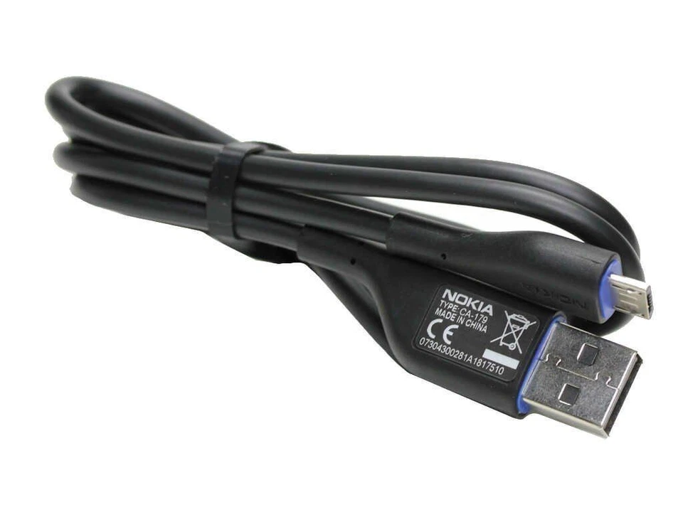 Cables de sincronización de carga de datos micro USB Nokia CA-179 3 unidades + adaptadores micro B a C Foto 4 de 4