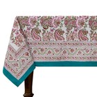 Hand Block Printed Tablecloth Wedding Table Cover Gift for Her, Halloween