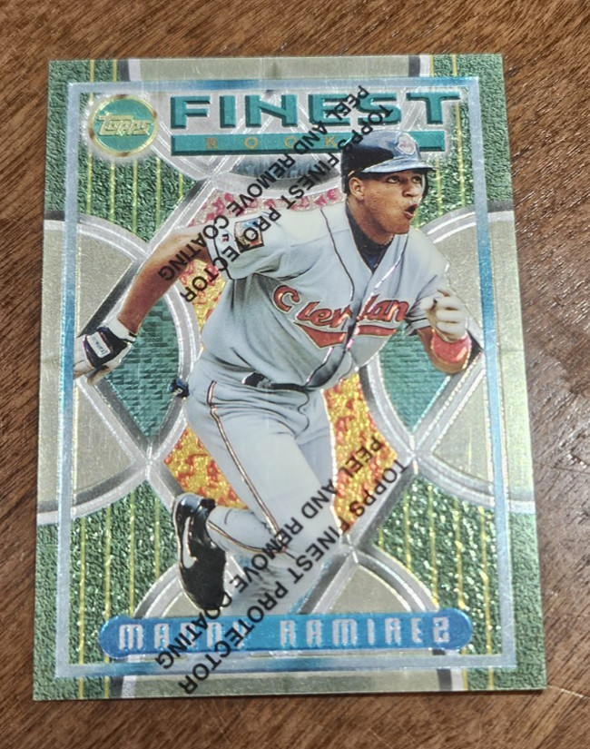 1995 Topps Finest Manny Ramirez #4 With Peel Coating