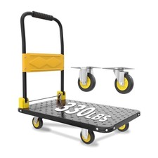 Foldable Push Cart Dolly 330lbs Heavy Duty Platform Truck with 360° Wheels