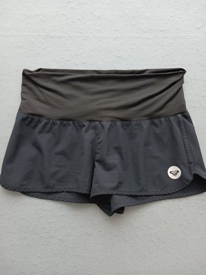 Roxy Women Athletic Shorts Size M Black Solid Running Stylish Comfortable