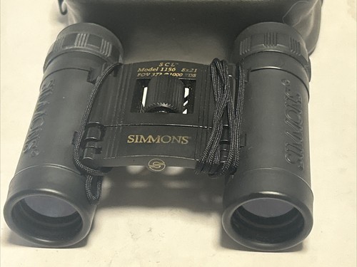 Vintage Simmons 8x21 Model 1156 Marlboro Adventure Binoculars FOV 372 w/Case - Picture 6 of 12