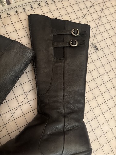 KEEN Bern Baby Bern Black Leather Tall Zipper Boots Shoes Womens Size 9 EU 39.5 - Picture 23 of 24