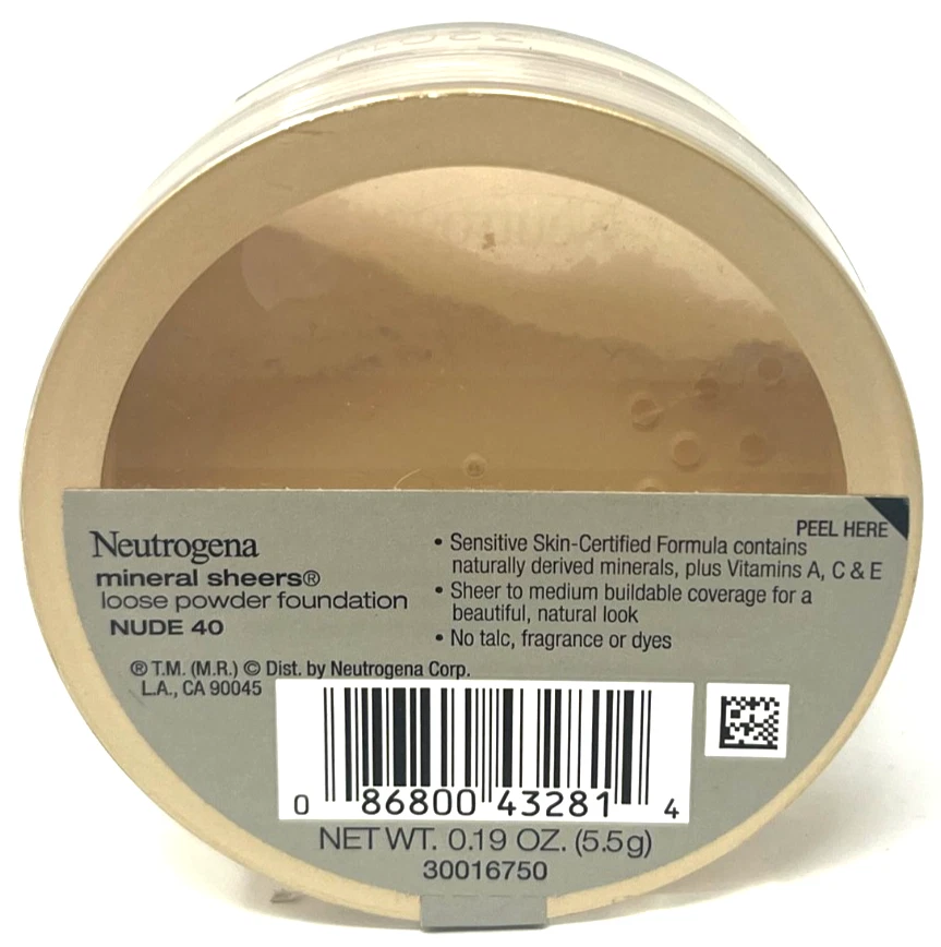 Neutrogena Mineral Sheers Loose Powder Foundation 0.19 oz Sealed 40 - Nude - Image 3 of 3