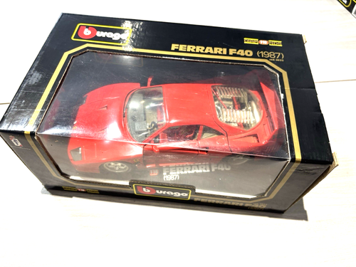 Modellino auto Burago scala 1/24 pressofuso 1532 Ferrari F40 pressofuso 1987 rosso come nuovo