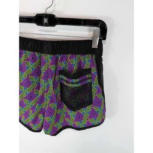 Andrew Christian Badehose 3 Inch Gr. Medium geometrisches Muster Netzdetail Innenfutter - Bild 10 von 11