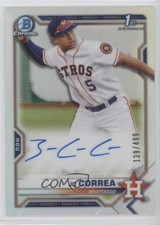2021 Bowman Chrome Prospect Auto Refractor 139/499 JC Correa #CPA-JCO Auto 11qz