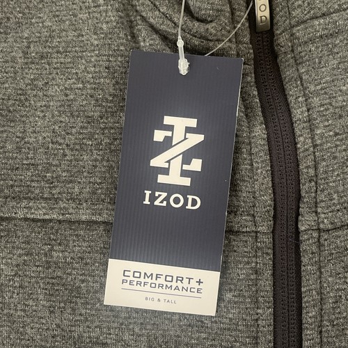 IZOD MENS 3XLT GREY STRIPED VEST NWT BIG & TALL - Picture 3 of 4