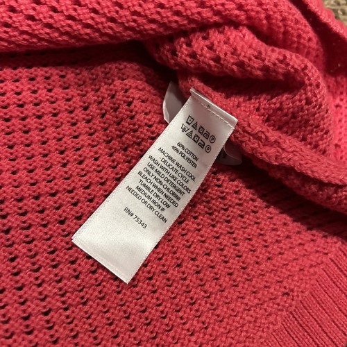 Max Studio Women’s XL Pink Crochet Oversized Sweater A8 - Picture 3 of 4