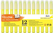 12 Pack Yellow Gel Bible Highlighters Markers Journaling Supplies, No Bleed thro