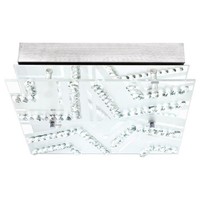 Weiß Chrom Durchsichtig Glamour Moderne Deckenlampe Deckenleuchte 2040Lm