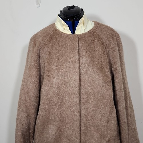 Abrigo Boden Sienna Mezcla Lana Piel Abotonada Camel Talla 18 - Imagen 2 de 8