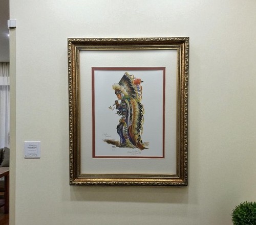 Charles Banks Wilson Little Sioux Pencil Signed Lithograph 1952 Framed Matted - Picture 1 of 23