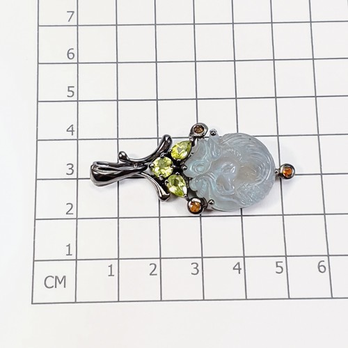 Jewellery 16ct+ Natural Labradorite Pendant 925 Sterling Silver /NP47880 - Bild 3 von 8