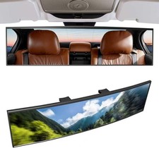 Broadway Panoramic Rear View Mirror Wide Angle Car Mirror Blind 10.63 IN White