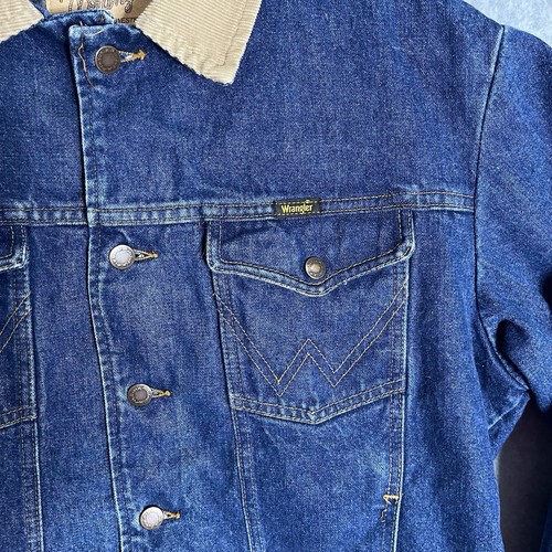 Vintage Wrangler Western Blau Jeansjacke Decke Gefüttert 40 Made In USA Trucker LESEN - Bild 3 von 22