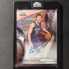 Topps 2025-26 Topps Chrome Black Kon Club RC Auto On Card /15 RA-KK Hornets