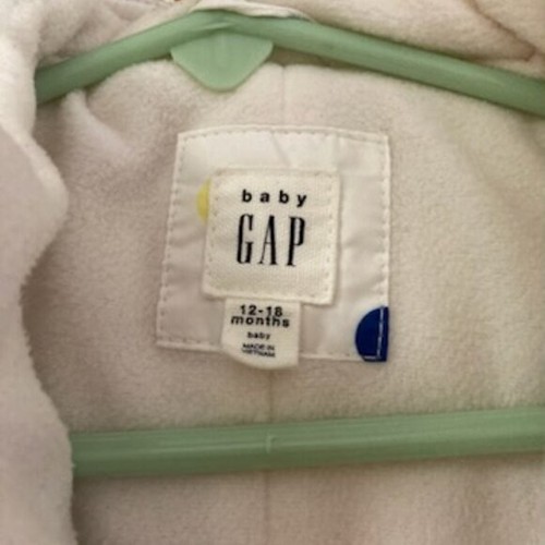 Baby Gap Kid's Snowsuit Polka Dot White Fleece Lined Size 12-18 Months - Picture 5 of 23