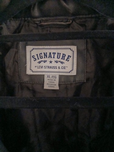 VINTAGE LEVI STRAUSS LEATHER STYLE JACKET MENS XL - Picture 3 of 5