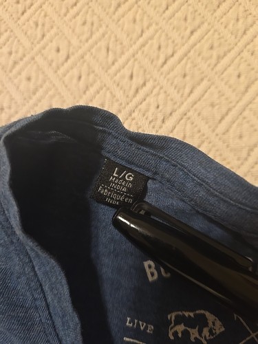 Buffalo David Bitton Pullover Short Sleeve Shirt Blue Men's LG - Picture 11 of 12