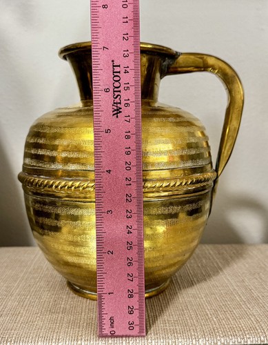 Ende 19. Jahrhundert Messing Krug Vase antik persisch oder französisch - handgehämmert - Bild 5 von 12