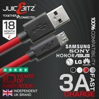 JuicEBitz® Câble Micro USB 20AWG 3A Charge Chargeur Rapide Résistant & Câble de Données