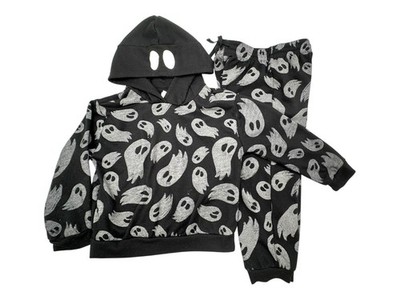 Wonder Nation Boys Halloween Ghost Hoodie & Pant Set Size 4T