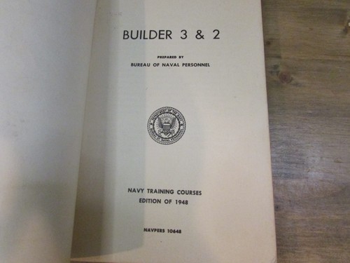 Navy Training Courses Builder 3 & 2 Navpers 10648 1948 - Picture 6 of 6