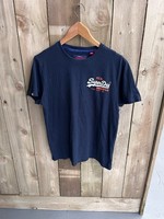 Superdry Men's Short Sleeved T-Shirt Blue, XL, Vintage, 100% Cotton