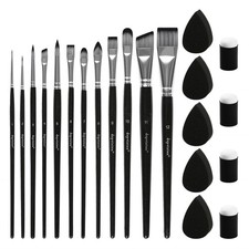 Depvision Paint Brushes Set 12 Pcs Face Painting Brushes and Sponges Set Prof...