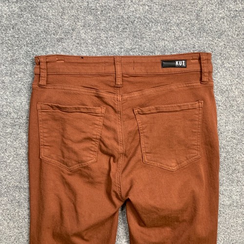 Kut From The Kloth Jeans Womens 4 Brown High Rise Mia Fab Ab Toothpick Skinny - Picture 9 of 14